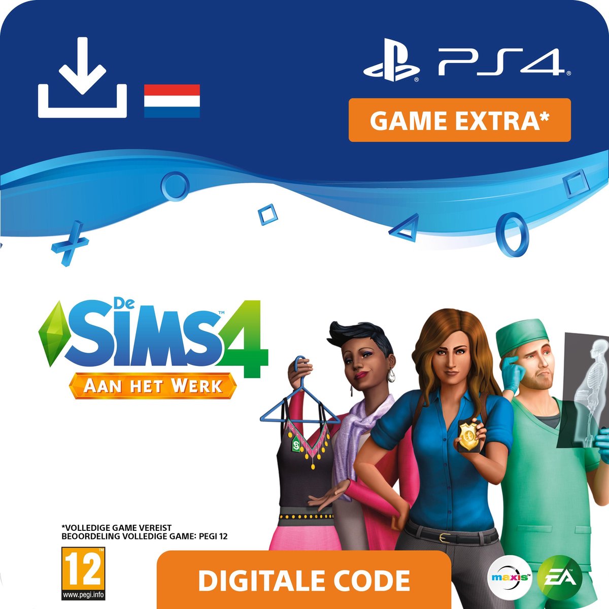 De Sims 4 - uitbreidingsset - Aan het Werk - NL - PS4 download - Sony digitaal