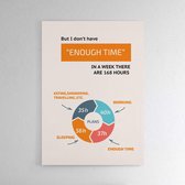 Enough Time - Walljar - Wanddecoratie - Poster ingelijst