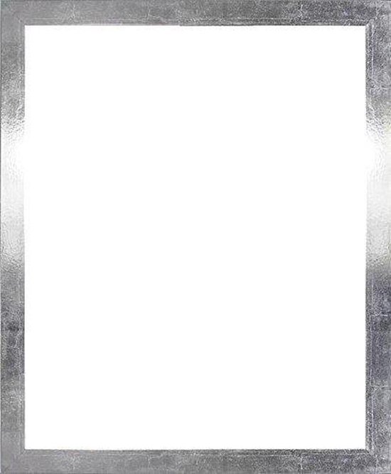 Homedecoration Misano - Cadre photo - Format photo - 70 x 98 cm - Rétro brillant argenté