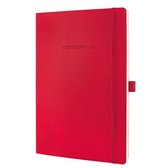 notitieboek Sigel Conceptum Pure softcover A4 rood geruit SI-CO314