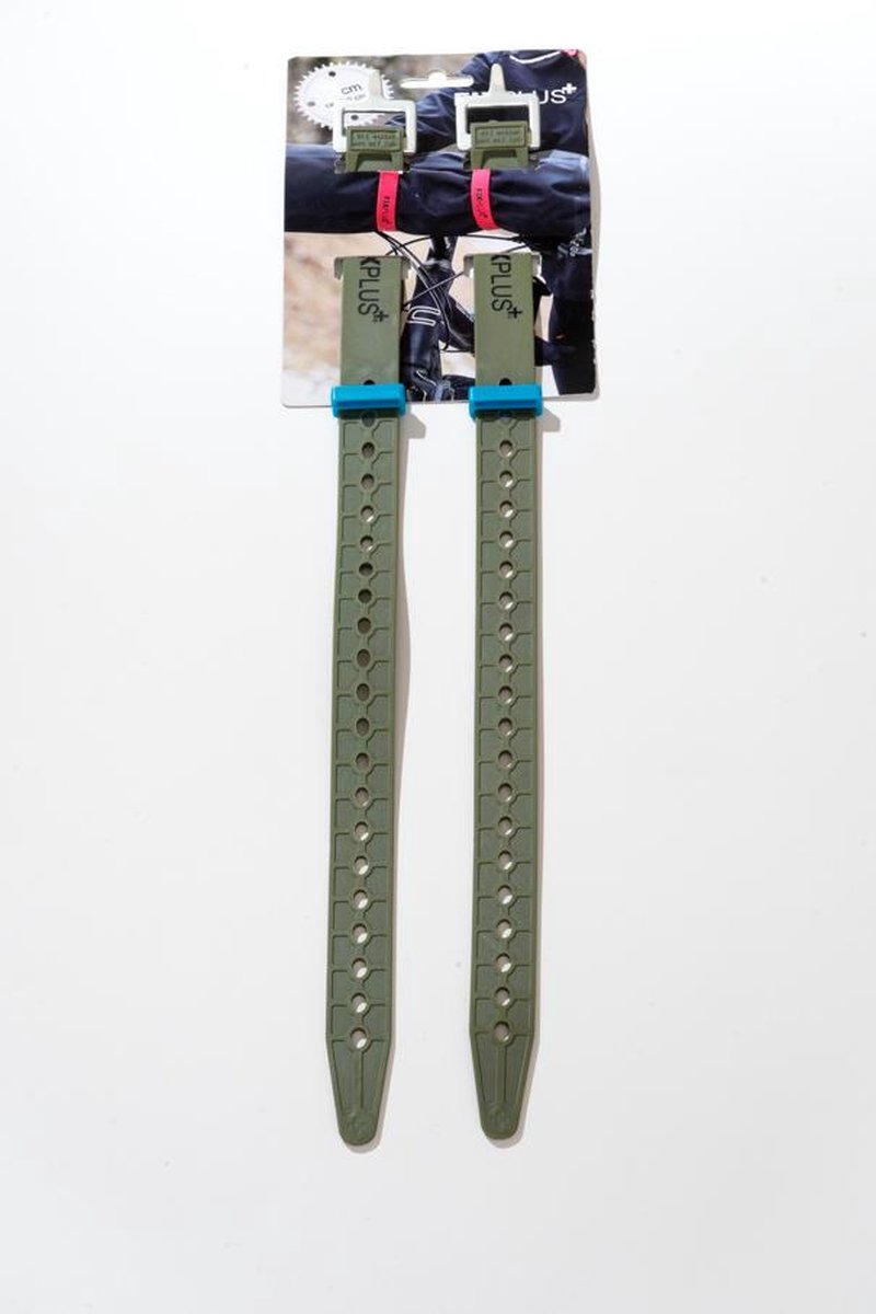 Fixplus strap olijfgroen 46cm - TPU spanband voor snel en effectief bundelen en bevestigen van fietsonderdelen, ski's, buizen, stangen, touwen en latten