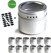 BanGosa® RVS magnetisch Kruidenrek - Kruidenpotjes - kruidenrekje - specerijenrek 12 stuks