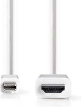 Nedis Mini DisplayPort-Kabel | DisplayPort 1.2 | Mini-DisplayPort Male | HDMI™ Connector | 21.6 Gbps | Vernikkeld | 2.00 m | Rond | PVC | Wit | Doos