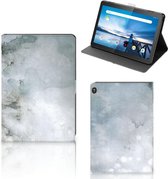 Book Cover Lenovo Tablet M10 Tablet Hoes met Standaard Painting Grey