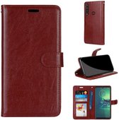 Motorola Moto G8 Play hoesje book case bruin