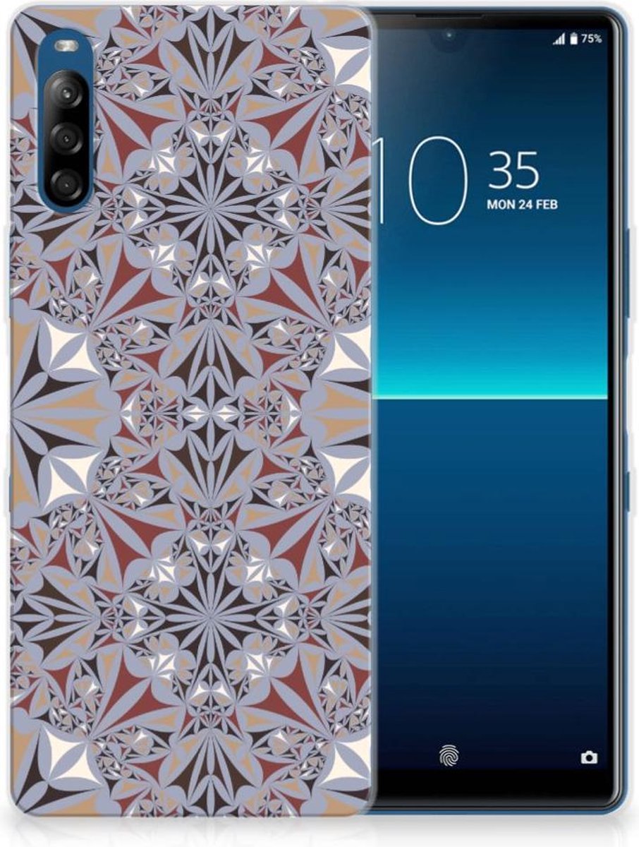 Sony Xperia L4 TPU Siliconen Hoesje Flower Tiles