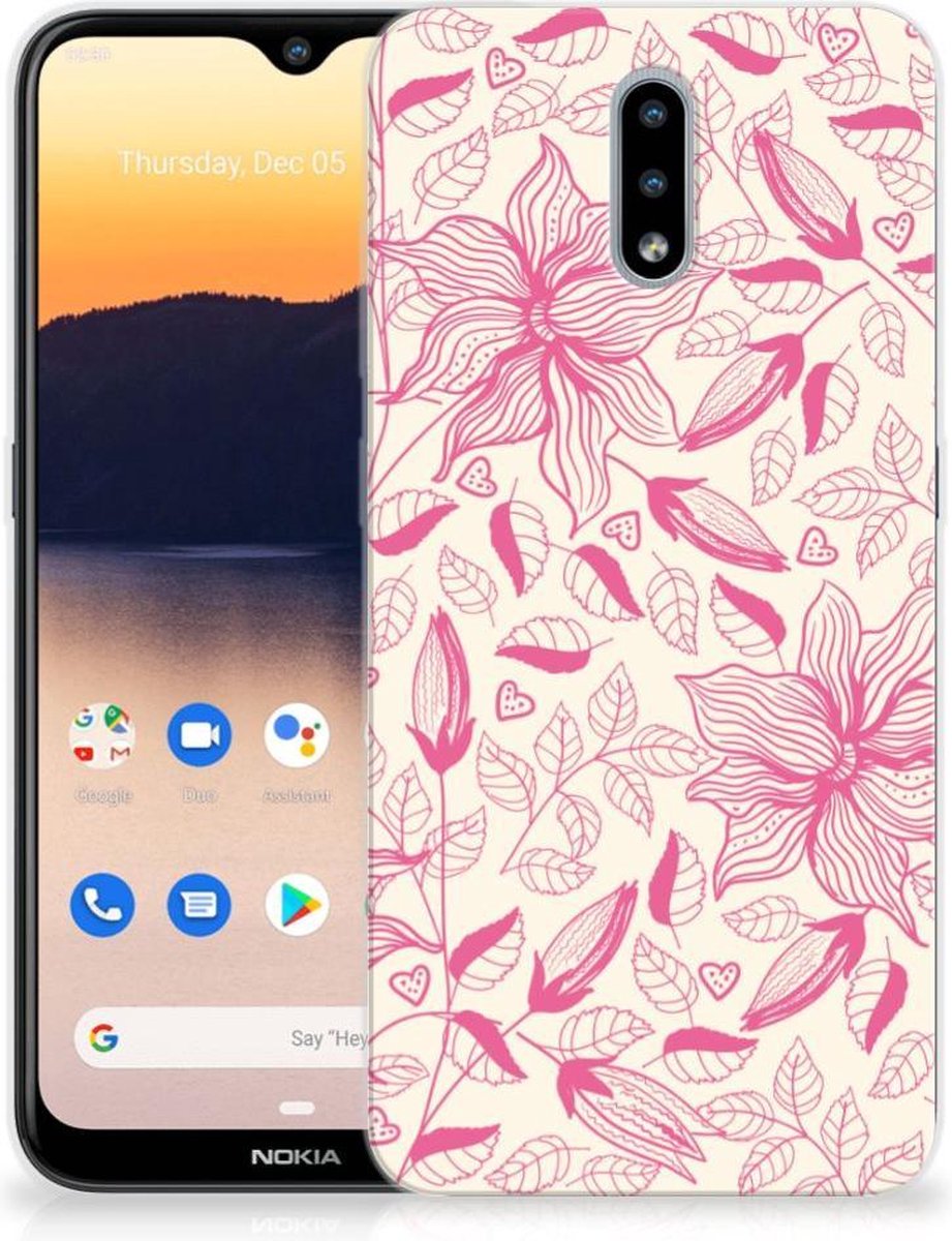 Nokia 2.3 TPU Case Pink Flowers