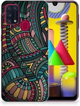 Telefoon Hoesje Geschikt voor Samsung Galaxy M31 Hoesje Bumper Aztec