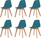 Eetkamerstoelen set 6 stuks (Incl LW anti kras viltjes) - Eetkamer stoelen - Extra stoelen voor huiskamer - Dineerstoelen – Tafelstoelen