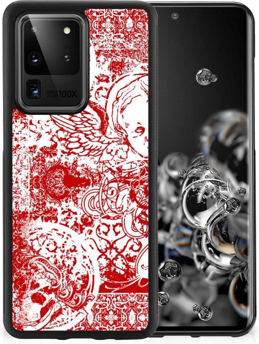 Mobiel Case Samsung Galaxy S20 Ultra Angel Skull Rood