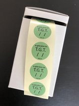 T.G.T sticker HACCP (te gebruiken tot)