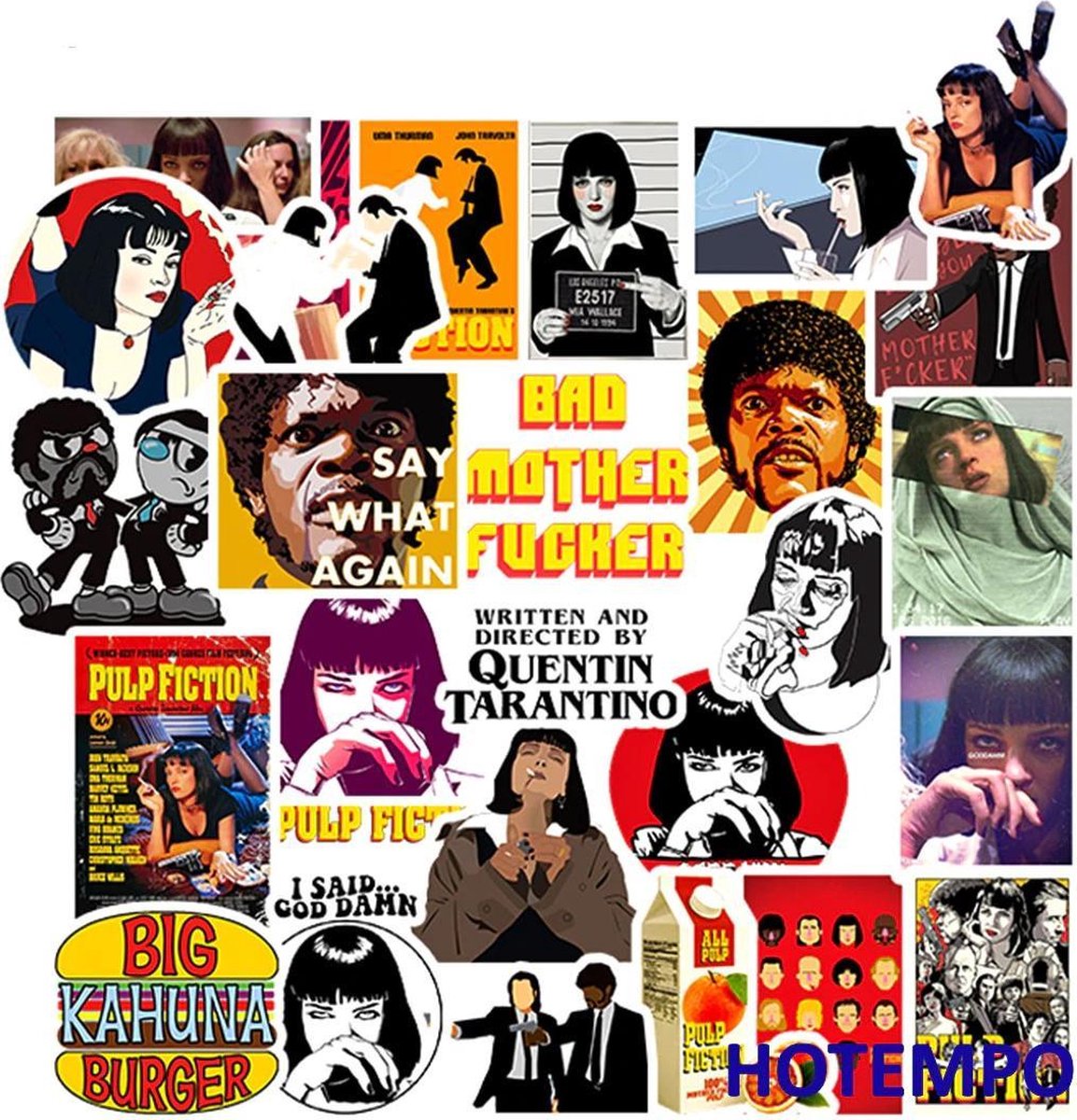 Sticker Acteurs de Pulp fiction - Stickers STICKERS MUSIQUE & CINEMA Cinema  - ambiance-sticker