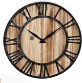 Houten Wandklok - Vintage Design - 40CM Diameter Klok van Hout - SensaHome