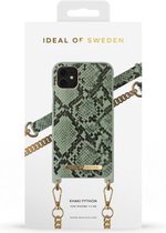 iDeal of Sweden Phone Necklace Case voor iPhone 11/XR Khaki Python