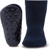 Antislip sokken effen donkerblauw-31/34
