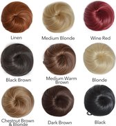 Hair bun CHESTNUT BROWN&BLONDE haarstuk hair extensions 50gram messy bun wrap UPDO