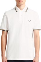 Fred Perry - Twin Tipped Shirt - Witte Polo - S - Wit
