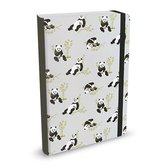 Peter Pauper Notitieboek - Pandas - medium - met elastieksluiting - 16x21 cm