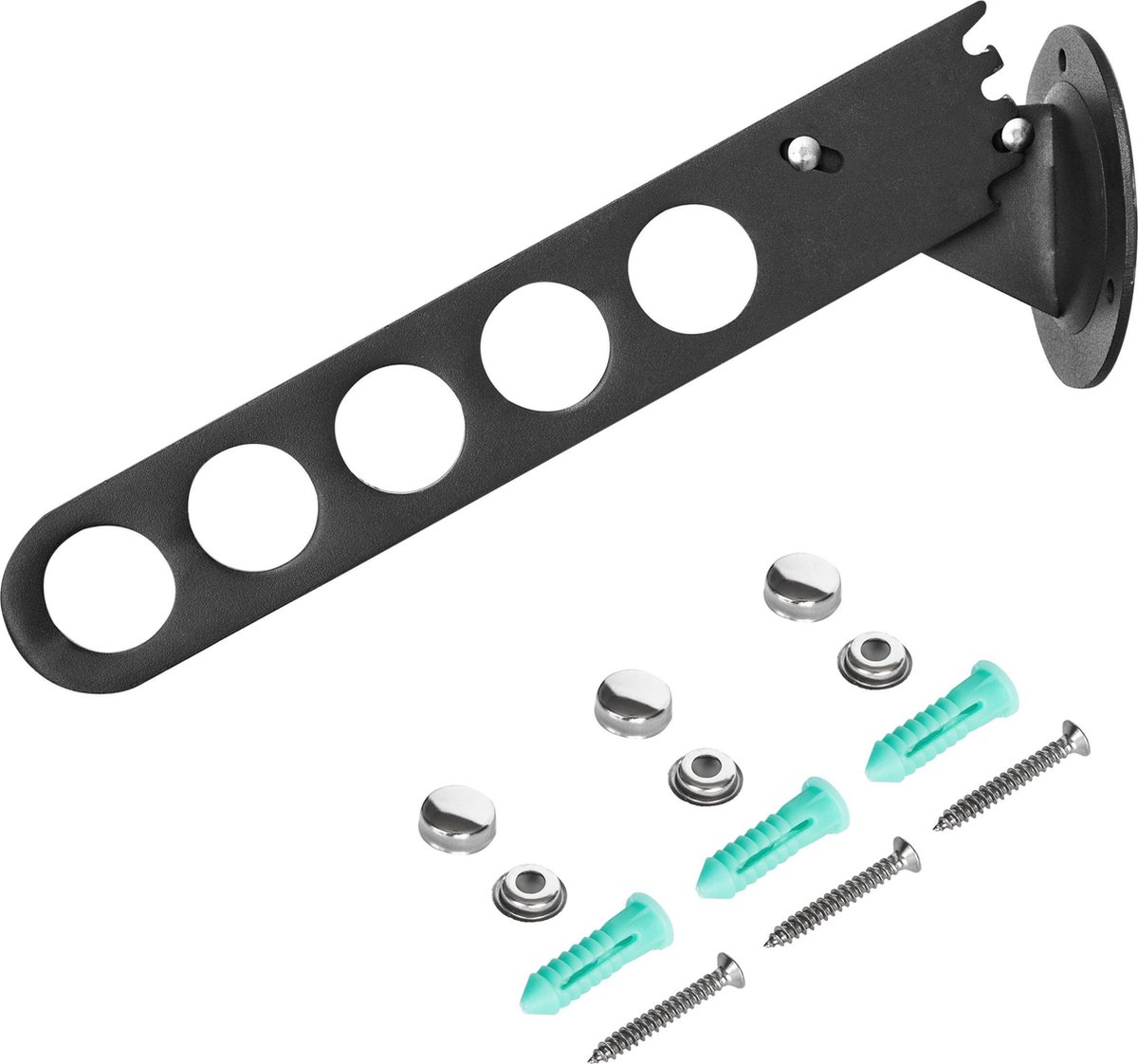 ERWEY Opvouwbare wandhaken, opvouwbare kledinghaken, 90 graden, 6 stuks, klaphaken, aluminiumlegering, wandhouder, tassenhaak voor keuken, badkamer, muur, jas, handdoek, sleutels, zwart