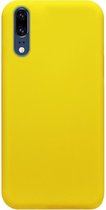 ADEL Siliconen Back Cover Softcase Hoesje Geschikt voor Huawei P20 - Geel