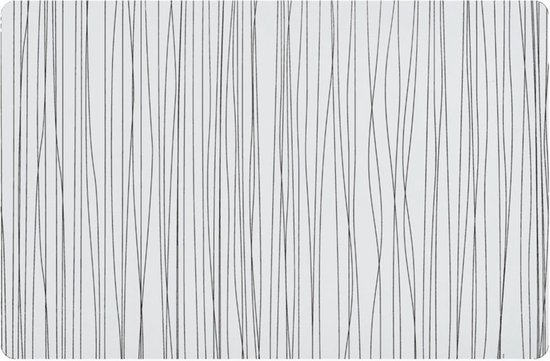 8x Rechthoekige placemats metallic wit 30 x 45 cm - Zeller - Tafeldecoratie - Borden onderleggers van kunststof