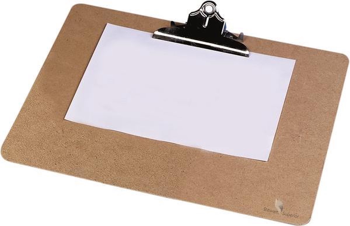 Seco klembord - A3 liggend - Masonite hout - grote heavy duty clip