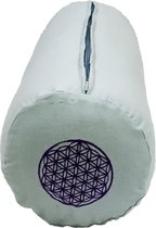 Yoga Bolster Katoenen Canvas - Flower of Life Cool Grijs