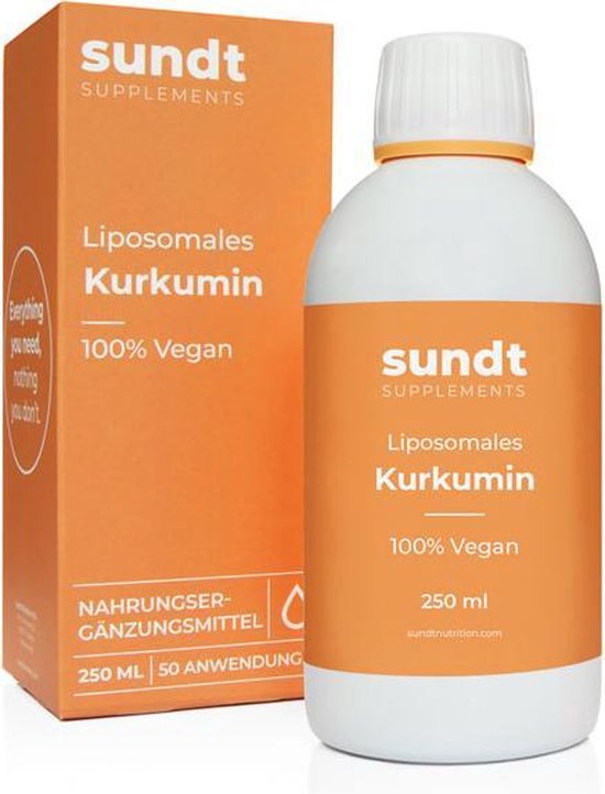 Curcumine Supplement Vegan Liposomaal van Sundt© - Gluten-vrij 250 ml - Kurkuma heeft een positief effect op verschillende klachten