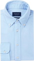 Profuomo Overhemd Garment Dyed Button Down Lichtblauw - maat XL