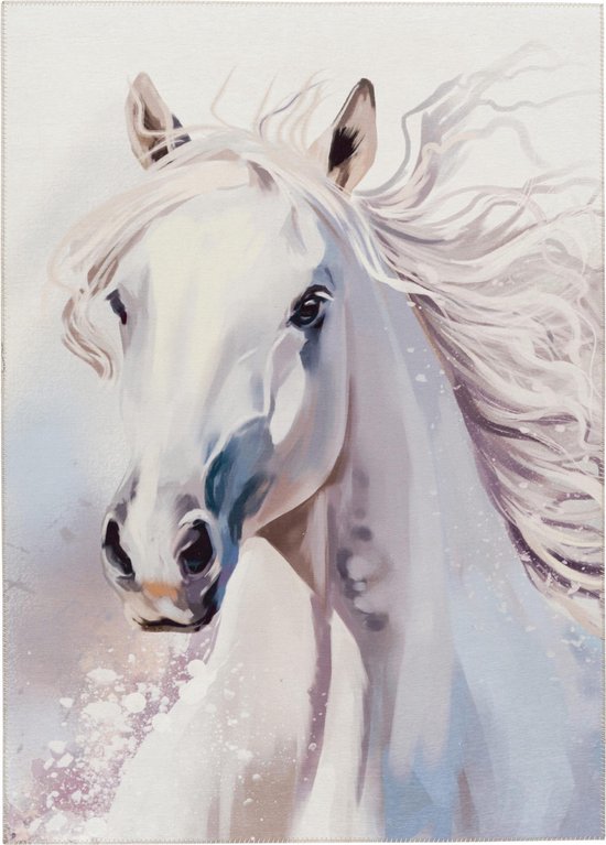 Vloerkleed kinder- en tienerkamer - Paard - White Beauty - 160x230 cm