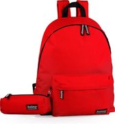 Delbag - Rugzak en Etui - Rood - 43 cm