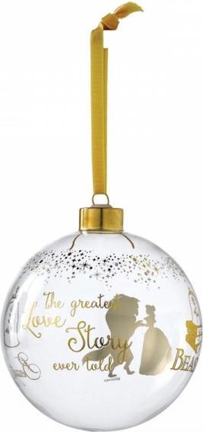 industrie Fabrikant steek Disney Enchanting Kerstbal Beauty &the Beast - glas- 10 cm | bol.com