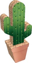 Cactus - carton nid d'abeille - 100% recyclable - Dimensions: 120 mm (l) x 250 mm (h) x 64 mm (p)