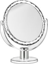 Relaxdays make-up spiegel met vergroting - scheerspiegel - vrijstaand - rond - klein