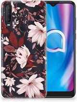 Silicone Back Case Alcatel 1S (2020) GSM Hoesje Watercolor Flowers