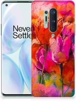 Smartphone hoesje OnePlus 8 Pro Silicone Case Tulips