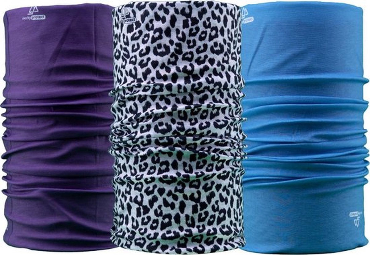 Necky Protect 3-pack Nekwarmer - Sjaal - Bandana - Fiets - Sport - Wintersport - Heren - Dames