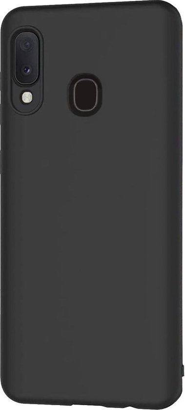Coque de téléphone noire, l'arrière montre la découpe de l'appareil photo et le scanner d'empreintes digitales.