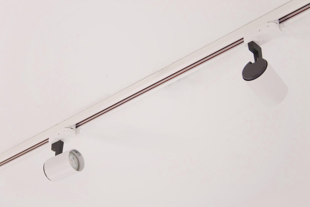 Calex railset, 4 GU10-spots, zwart, lengte 2 m, metaal