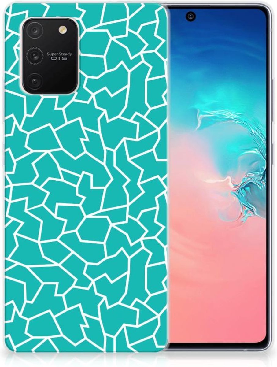 Samsung Galaxy S10 Lite Hoesje maken Cracks Blue