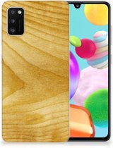 GSM Hoesje Geschikt voor Samsung Galaxy A41 Cover Case Licht Hout