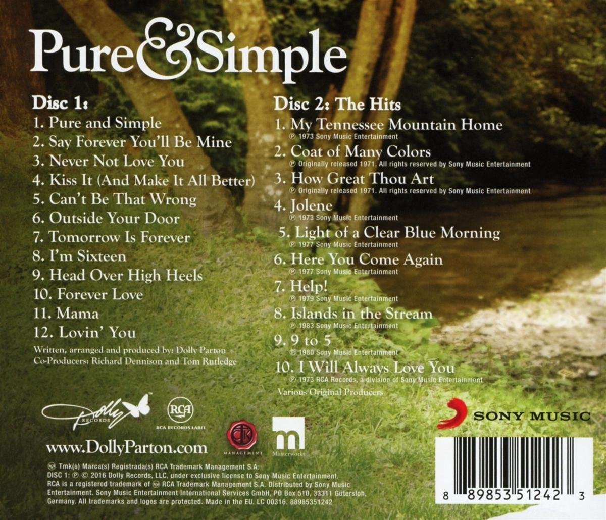 Pure & Simple, Dolly Parton Muziek bol