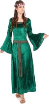 Vegaoo - Groen middeleeuws kostuum voor dames