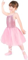 LUCIDA - Roze ballet danseres kostuum voor meisjes - M 122/128 (7-9 jaar)