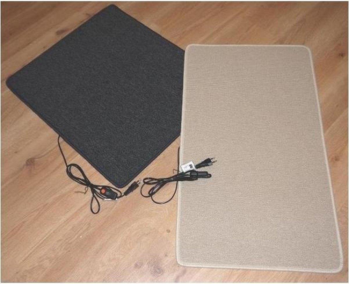Warme voeten mat 40x110cm 90W-120w, antraciet, 230 Volt met dimmer
