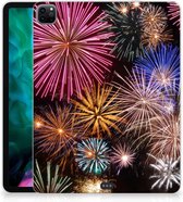 TPU Bumper Case iPad Pro 12.9 (2020) | iPad Pro 12.9 (2021) Tablet Hoesje Vuurwerk met transparant zijkanten