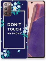 Housse en Cuir Etui de Protection pour Samsung Note 20 Coque Téléphone Fleurs Bleues Dtmp