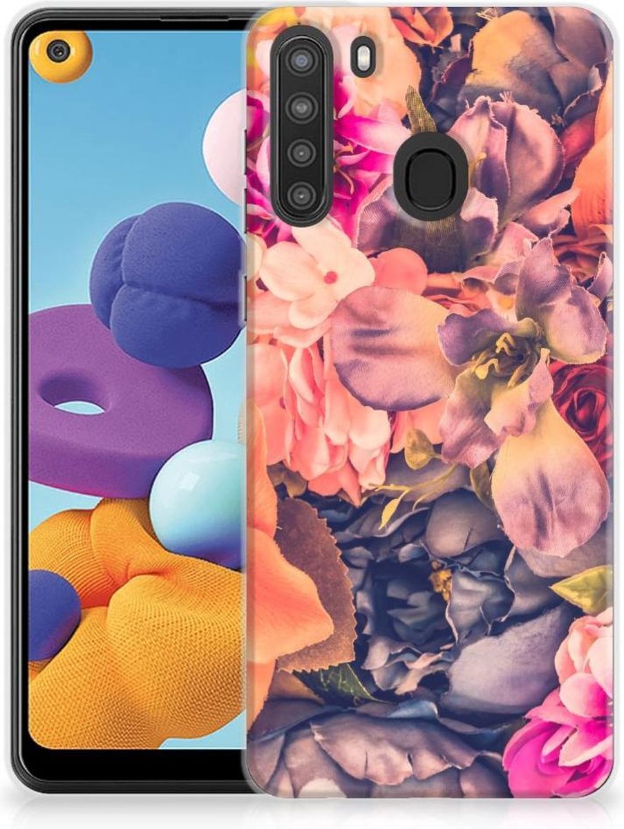 Samsung Galaxy A21 TPU Case Bosje Bloemen