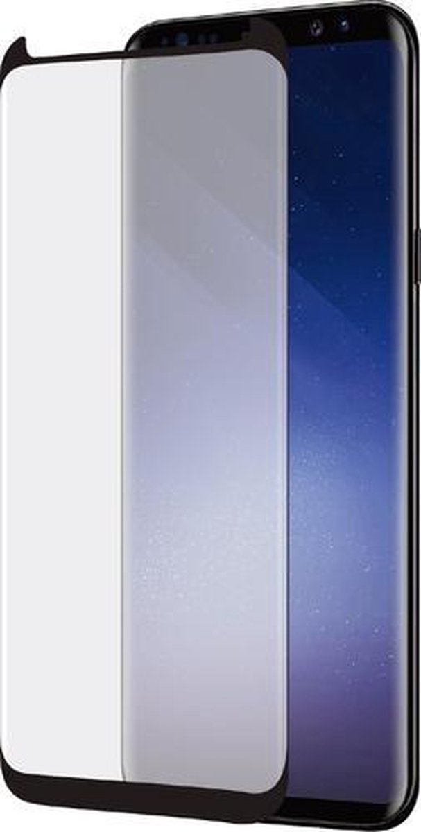 MH by Azuri Curved Tempered Glass RINOX ARMOR - zwarteframe - SMALL -Samsung S9+