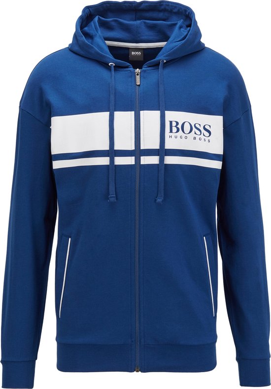 Hugo Boss heren lounge vest middeldik - blauw - Maat XXL | bol.com